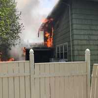 <p>A propane tank explosion caused a fire in Spring Valley.</p>