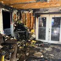 <p>The Winfield Volunteer Fire Company responded to the fire on Woodbine Road.</p>