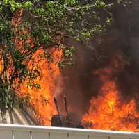 <p>Spring Valley firefighters are on the scene of a shed and house fire.</p>