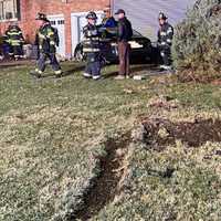 <p>The Nissan Sentra barreled up a neighbor&#x27;s front lawn before slamming into the house on Schlomann Drive in Oradell.</p>