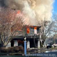 <p>Firefighters arrived at the scene to see heavy smoke and flames coming from the house.</p>