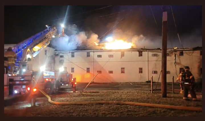 The scene of the fire at Motel 6 in Mechanicsburg.