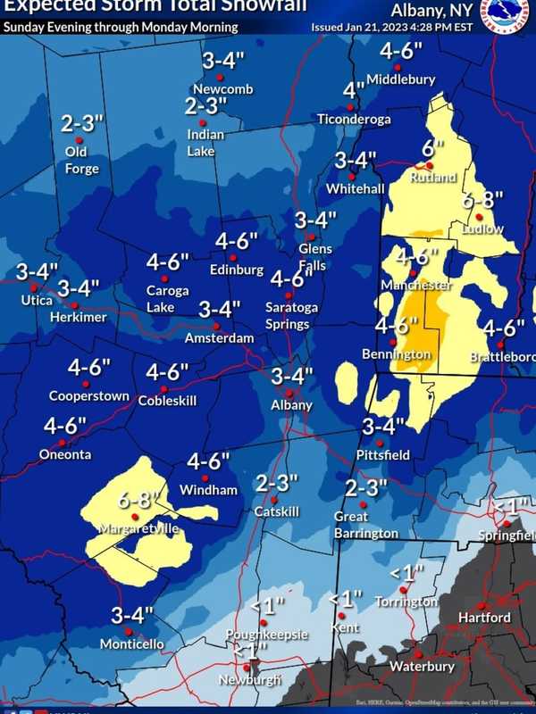 New Update: These Areas Could See Up To 8 Inches Of Snowfall From Complex Storm System