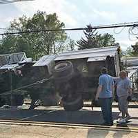 <p>Nutchie&#x27;s Service of Lodi righted the rig and handled the tow.</p>