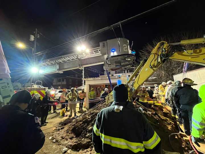 Allentown trench rescue Jan. 11, 2023.