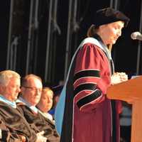 <p>A photo of the stage showing Dutchess Community College and elected officials who spoke during Thursday&#x27;s commencement ceremony.</p>