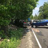 <p>Route 202 was temporarily shut down in Montebello as Ramapo police investigated a crash that left some with minor injuries.</p>