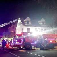 <p>At the scene of the Jan. 16 blaze on Vanderburgh Avenue in Rutherford.</p>