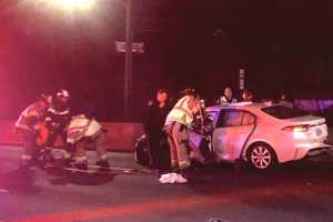 SUV, Sedan Collide On Route 4