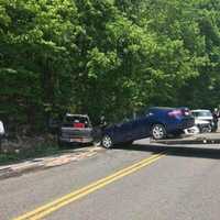 <p>Route 202 was temporarily shut down in Montebello as Ramapo police investigated a crash that left some with minor injuries.</p>