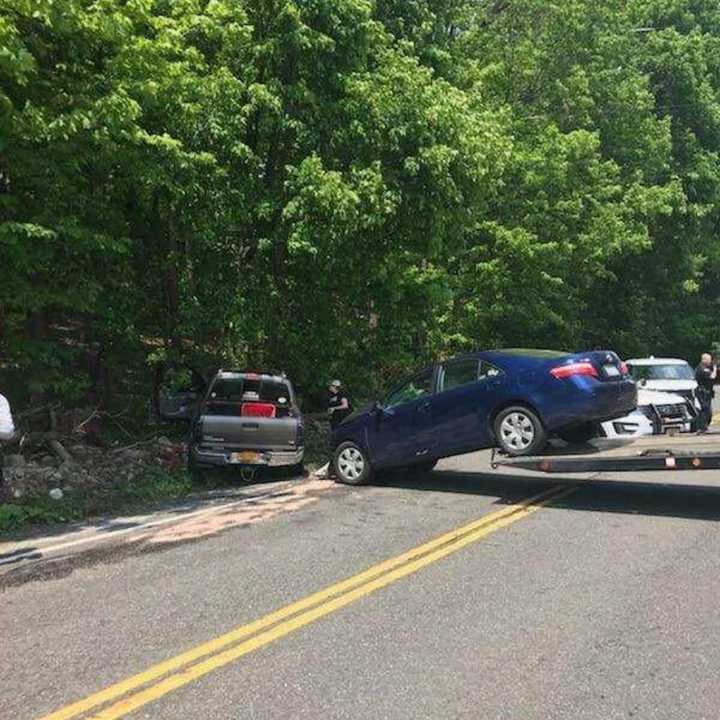 Route 202 was temporarily shut down in Montebello as Ramapo police investigated a crash that left some with minor injuries.