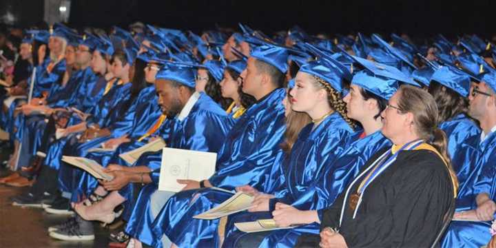 The latest graduating class from Dutchess Community College during Thursday&#x27;s commencement ceremony at the Mid-Hudson Civic Center.