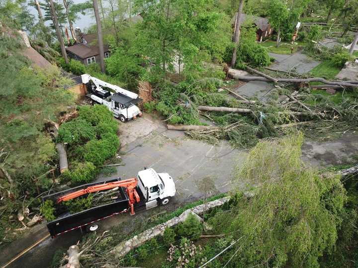 Thousands in Danbury remain without power following the storm.