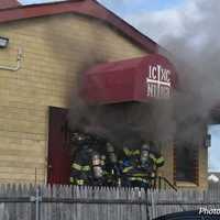 <p>Saint Isidoros Greek Orthodox Church in Bethpage suffered major damage in a fire Tuesday afternoon, Jan. 24.</p>