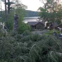 <p>Thousands in Danbury remain without power following the storm.</p>