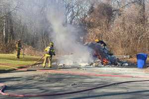 Garbage Truck Dumps Flaming Trash: South Windsor Fire Caused By Flammable Item