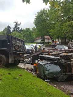 Truck Overturns, Shutting Down Route 304 In New City