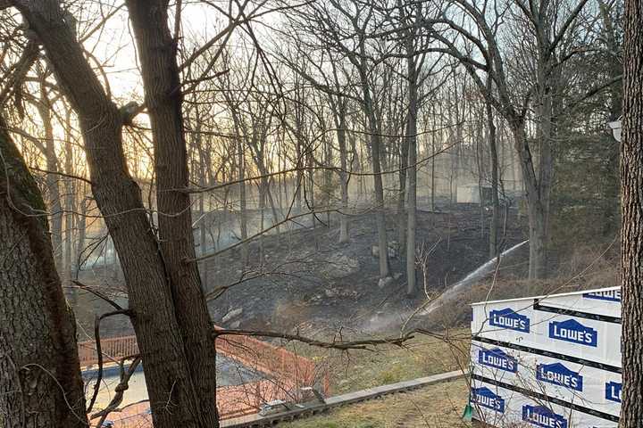 Smoke From Blazing Brush Fire Spreads Through Neighborhood In Mahopac