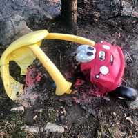 <p>A brush fire in Mahopac left a child&#x27;s toy car partially melted.</p>