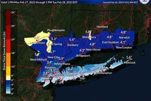 Here's How Much Snowfall To Expect In Westchester County From Approaching Winter Storm