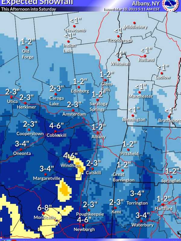 Projected Snowfall Totals Increase For Winter Storm Headed To Region