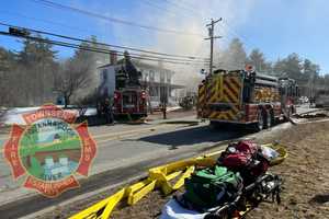 UPDATE: Dog Rescued, Firefighter Injured From 5-Alarm Fire At Townsend Home