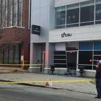 <p>The Ford Expedition ran over the Hackensack man on Chester Place, then plowed into the ESU headquarters on Grand Avenue.</p>