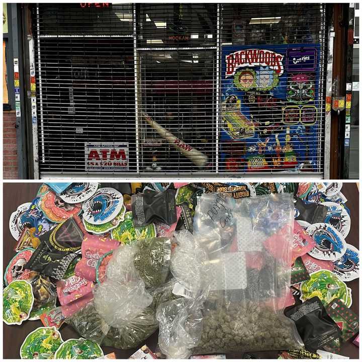 A smoke shop in Yonkers located at 2B Main St. in Getty Square was shut down for selling the unpermitted THC products pictured here.