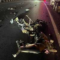 <p>The crash left debris in the roadway.</p>