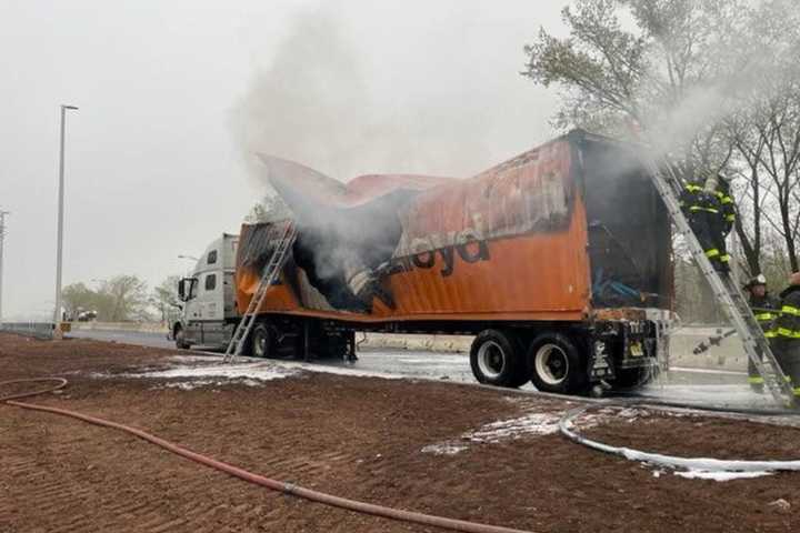 Truck Fire Snarls Traffic In Union Township