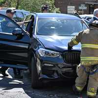 <p>The BMW SUV driver, bleeding from the head, walked to am ambulance under his own steam.</p>