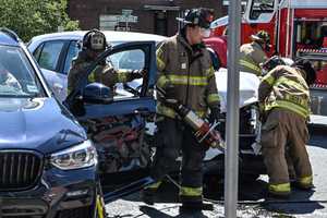 Driver Hospitalized After SUVs Collide In Westwood