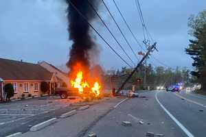 Fiery Crash Shuts Down Portion Of Route 16 In Mendon: Police