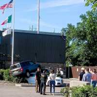 <p>The mishap in the Colonelli Brothers parking lot on South River Street in Hackensack occurred shortly after 8:30 a.m., June 5.</p>