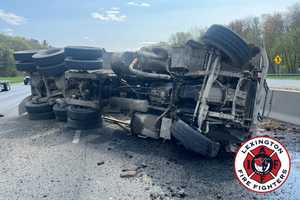 Rocky Road: 1 Injured After Tractor-Trailer Spills Debris Across I-95 In Lexington