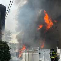 <p>The Hillburn house fire.</p>