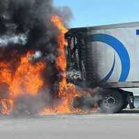 <p>Northbound Route 17 in Mahwah was temporarily closed as firefighters doused a tractor-trailer blaze.</p>