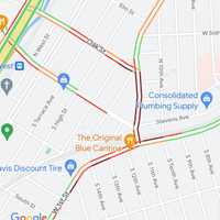 <p>Mount Vernon Police released this map of the road closures in the area of the fire at 24 Mount Vernon Ave.</p>