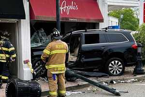 Driver Extricated, Hospitalized After SUV Slams Into Downtown Ramsey Jewelry Store