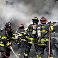 <p>Assisting their Leonia colleagues were firefighters from Englewood and Fort Lee.</p>