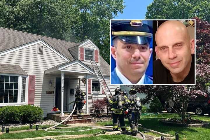 HEROES: Fire, Police Captains Rescue Caged Canine In Smoky Hackensack House Fire