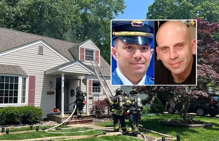 Hackensack Police Capt. Michael Antista (left), Fire Capt. Rich Katz