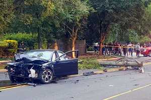 Crazy Day: Sedan Topples Pole In Series Of Hackensack Crashes