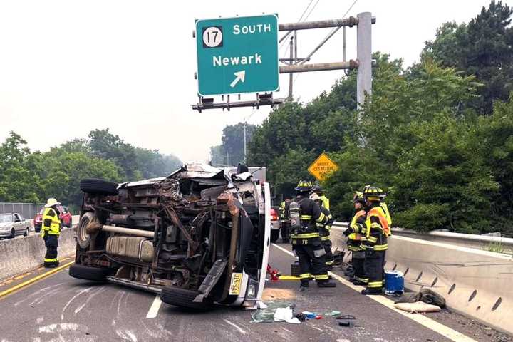 Driver Of Van In Route 46 Rollover Crash Charged With DWI