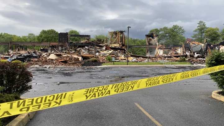 What&#x27;s left of the Fountain Court Shopping Center.