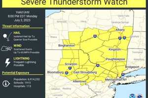 Severe Thunderstorm Watch: Downpours, Hail, 65 MPH Winds, Isolated Tornadoes Possible