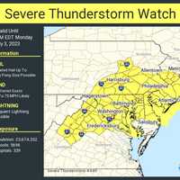 <p>Severe storm watch Monday, July 3.</p>