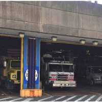 <p>The Emergency Services garage at the George Washington Bridge in Fort Lee.</p>