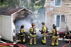 Neighbors Help Hydrate Firefighters Dousing Garage Blaze In Mahwah