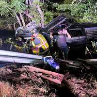 <p>Waldwick firefighters stabilized the Chevy Silverado before freeing both occupants.</p>